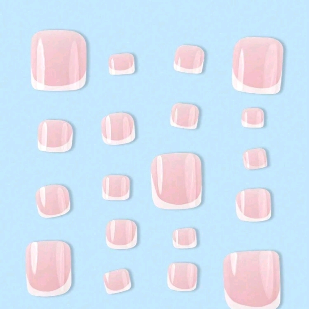 💕 $4 Bundle 24 pc.DIY-Professional Reusable Press On Toenails - Picture 3 of 4